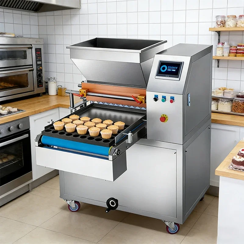 Customized Mini Automatic Cupcake Forming Wrapping Machine Multifunctional Commercial Bakery Equipment For Paper Cupcake