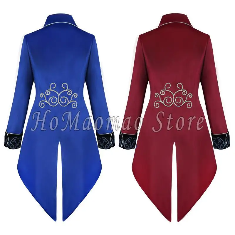 Gentleman Medieval Steampunk Gothic Victorian Jacket Vintage Swallowtail Christmas Vintage Prince Role Playing Coat