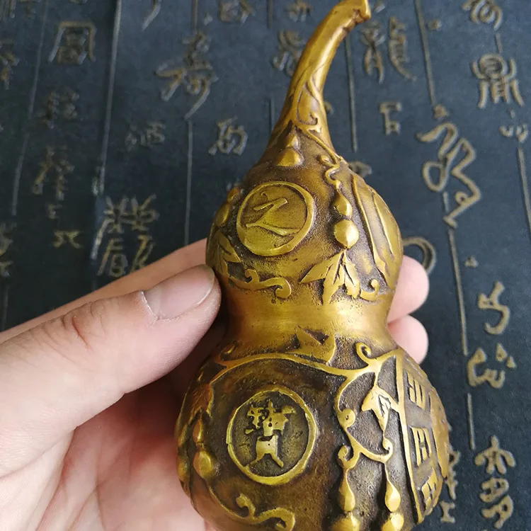 Pure copper bagua gourd copper gourd treasure house office crafts