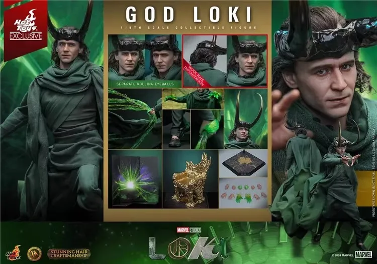 

Hot Toys Loki 1/6 Scale Action Figure - God Of Mischief Dx40 Series With Glue Hair Version Collectible Toy For Fans And Hobbies