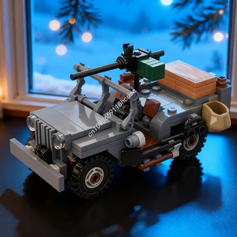 

168pcs MOC WILLYS MB jeepped Military US Army Model Building blocks Construction Assemble DIY Christmas gifts creative toy Brick
