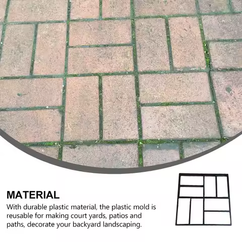 8-Grid Plastic DIY Path Maker Mold for Garden Paving Unique Design Reusable Cement Molds Concrete Paving Mold Path Maker