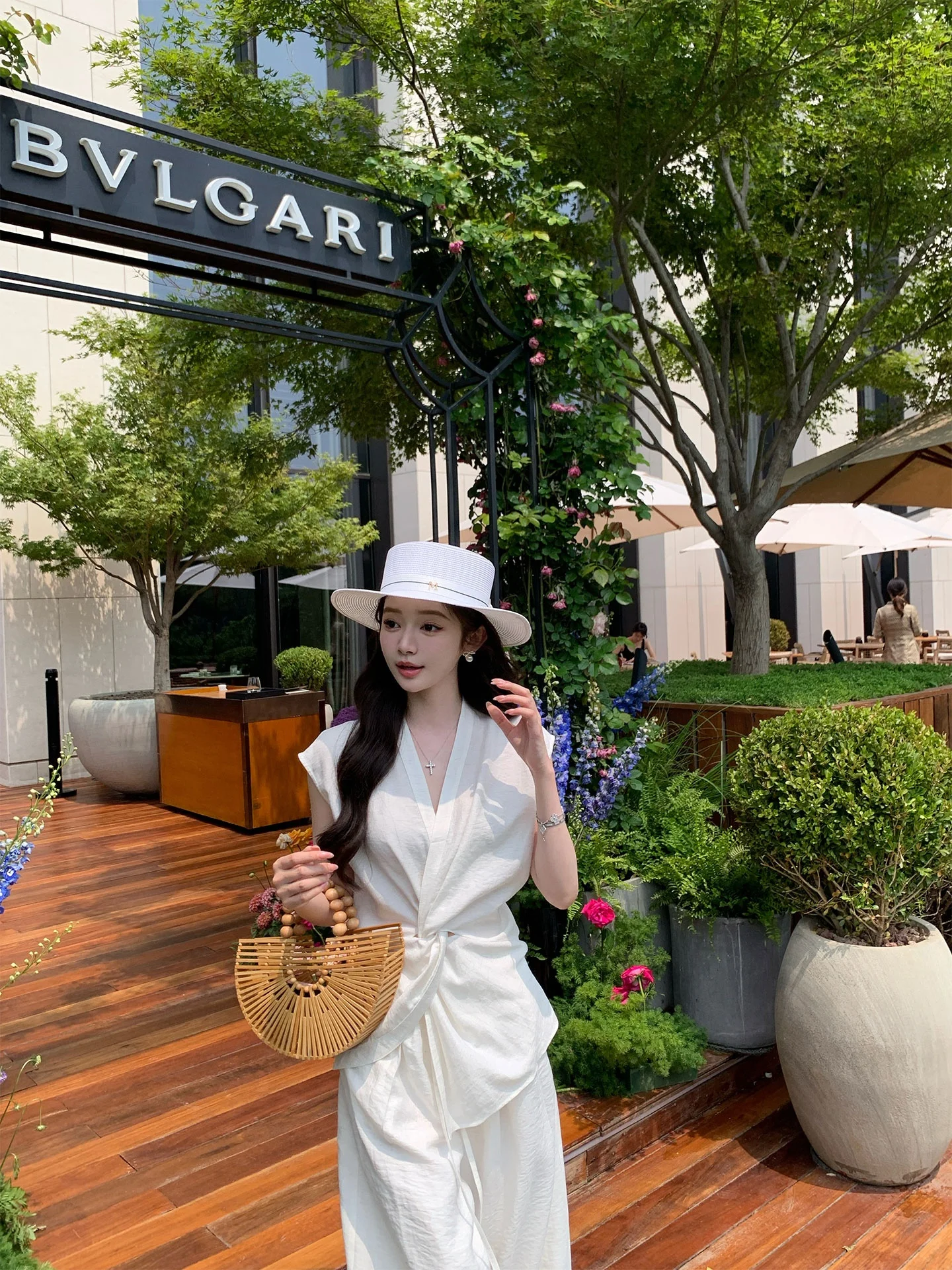 

Chen Jiamin Linen Knot Design Fashion Set Women's Summer Outfit Simple Elegance Anti-Aging Trendy Decomposition Ensemble