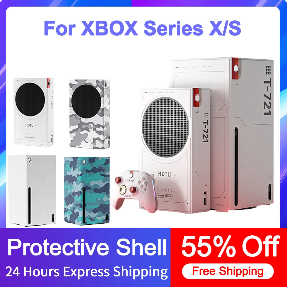 Carcasa protectora de PU para consola de juegos Xbox Series S X, funda Vertical a prueba de polvo, funda protectora de piel para XBOX Series X/S