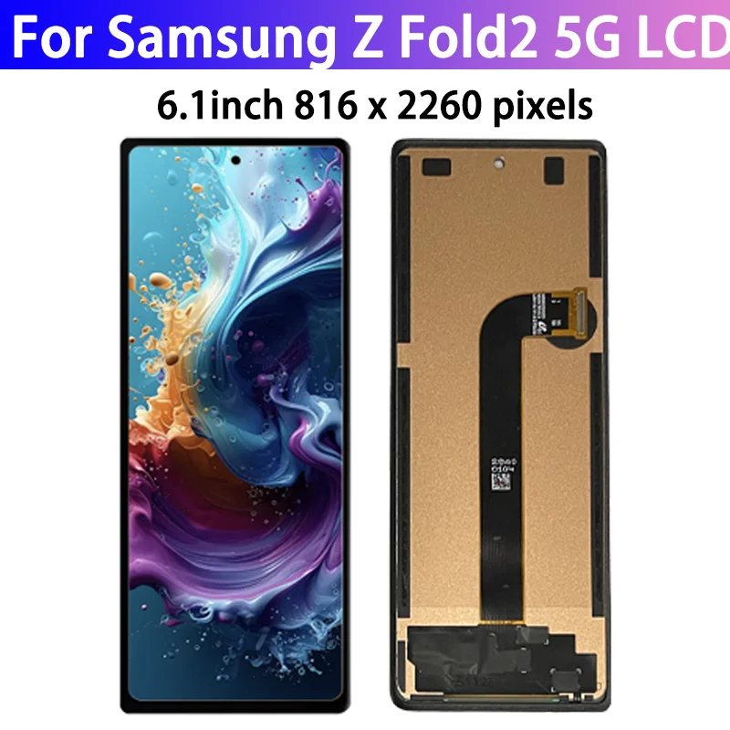TFT For Samsung Z Fold 2 5G LCD Display Screen Digital Touch Assembly For Samsung ZFold2 SM-F916B SM-F916U Main Screen