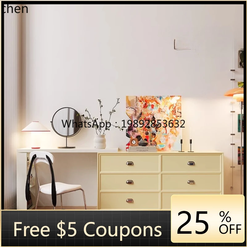 

ABB Makeup Table Dressing Table Chest of Drawers Integrated Dopamine Cream Bedroom Corner Dressing Table Bedside Storage Cabinet