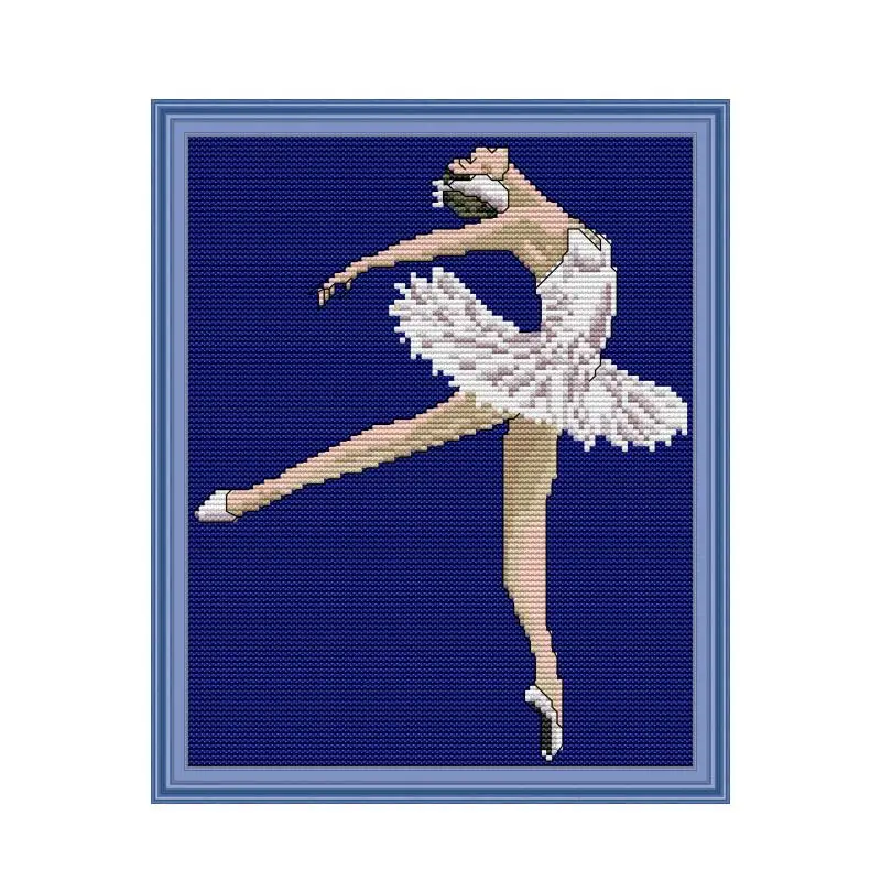 Ballet 3 Cross Stitch Kit, Bird, Winter, Snow, 18CT, 14CT, 11CT, Count Printed Embroidery, DIY Handmade Needlework Craft, Free S