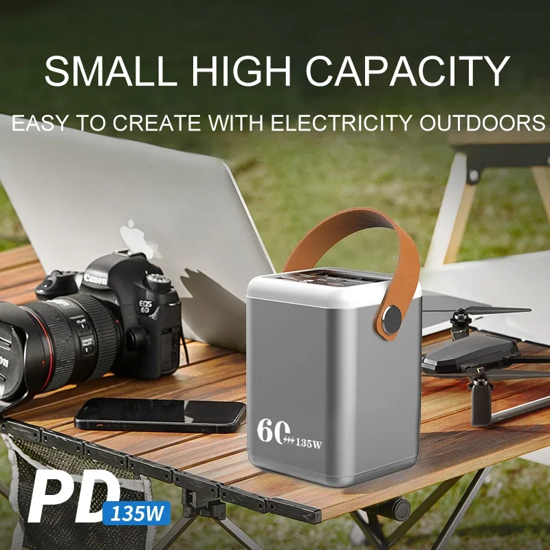 NEW PD135W high capacity outdoor travel led display laptop quick charging portable power banks power station 60000mah power bank