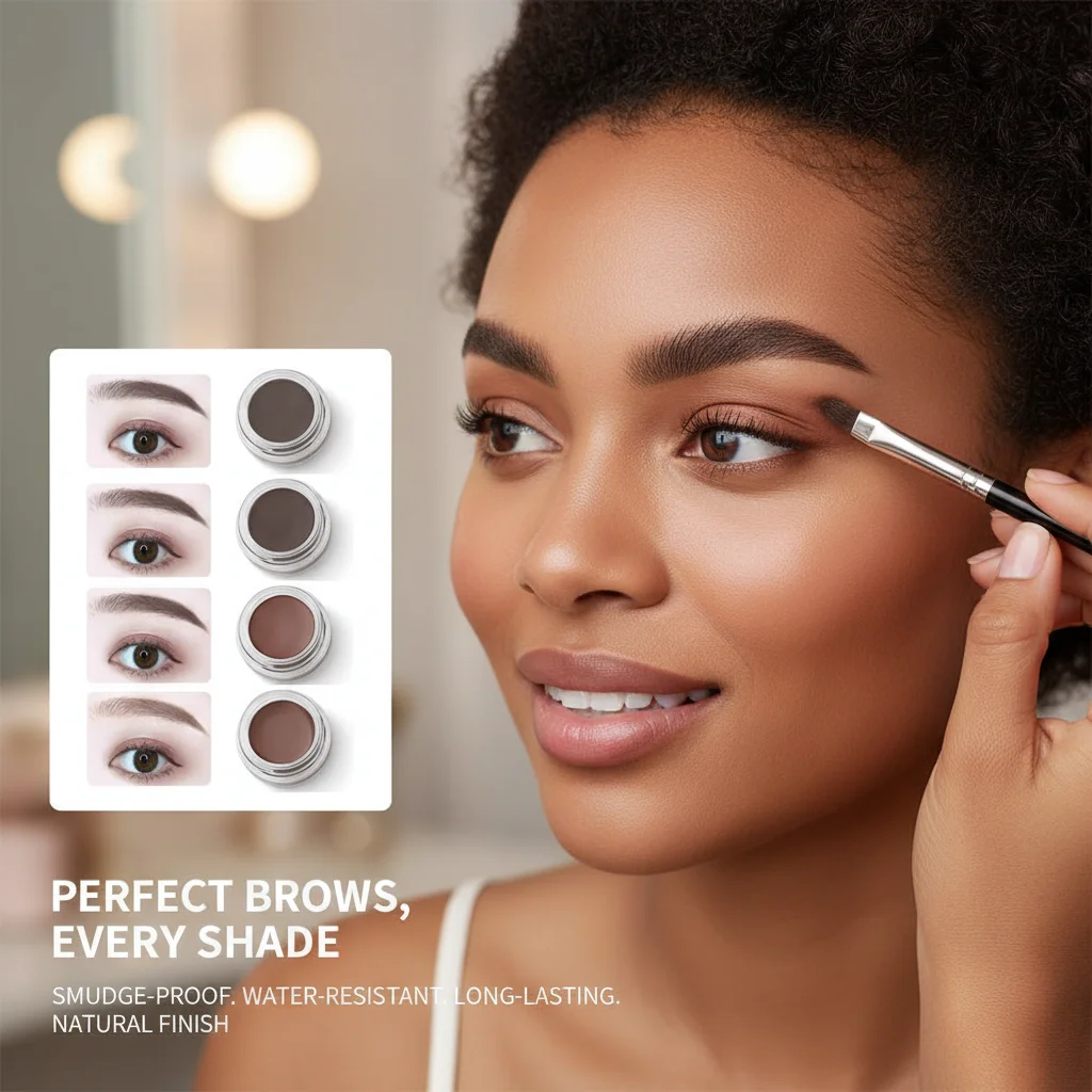SVMY Silky Beauty Eyebrow Cream 4G Waterproof Lasting No-Smudging Multi-Purpose Eyebrow Styling Gel Fixed Color Wild Eyebrows