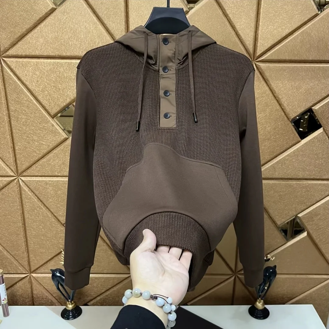 

Мужская толстовка Tagkita на осень-зиму: модная, с контрастными вставками, повседневная, универсальная, свободного кроя, молодежная, однотонная.