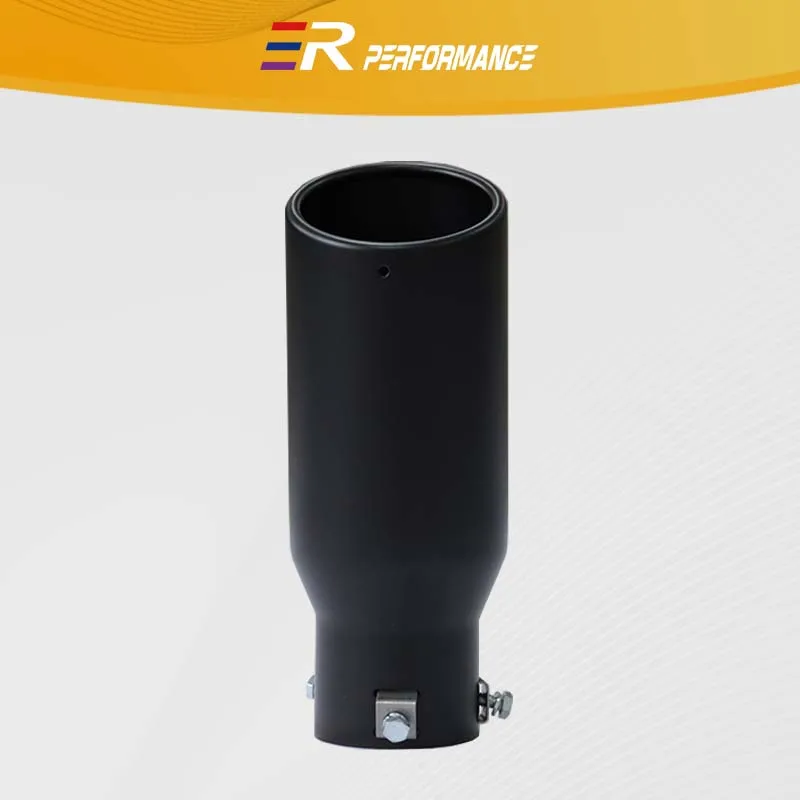 

1 Piece Automobile Tailpipe Exhaust Tips 63mm Inlet Black Stainless Steel Exhaust Tail Muffler Modification For Auto Modified