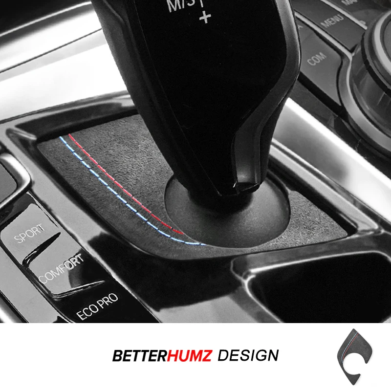For BMW G30 G32 G38 Series 5 6 GT Made of Alcantara Gear Shifter Panel Trim Sticker Performance Car Interior Tuning Accessories