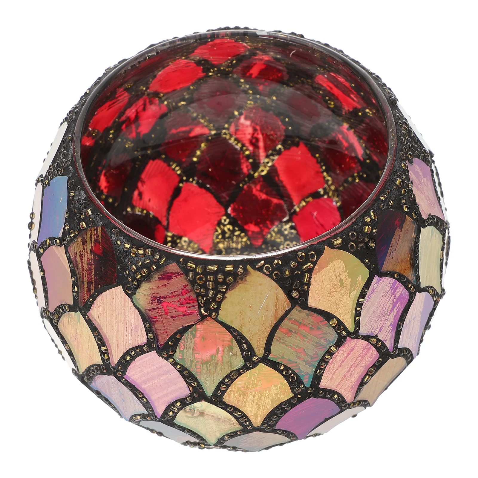

Glass Holder Mosaic Romantic Tealight Holder for Home Decor Bedroom Dining Room Office Table Centerpiece