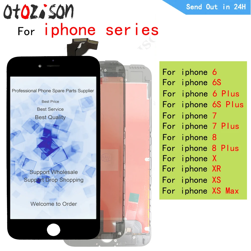 LCD For Apple iPhone 6 6S 7 8 plus X XS XR XS MAX Xsmax Display Screen Touch Panel Digitizer Sensor Assembly LCD Replacement