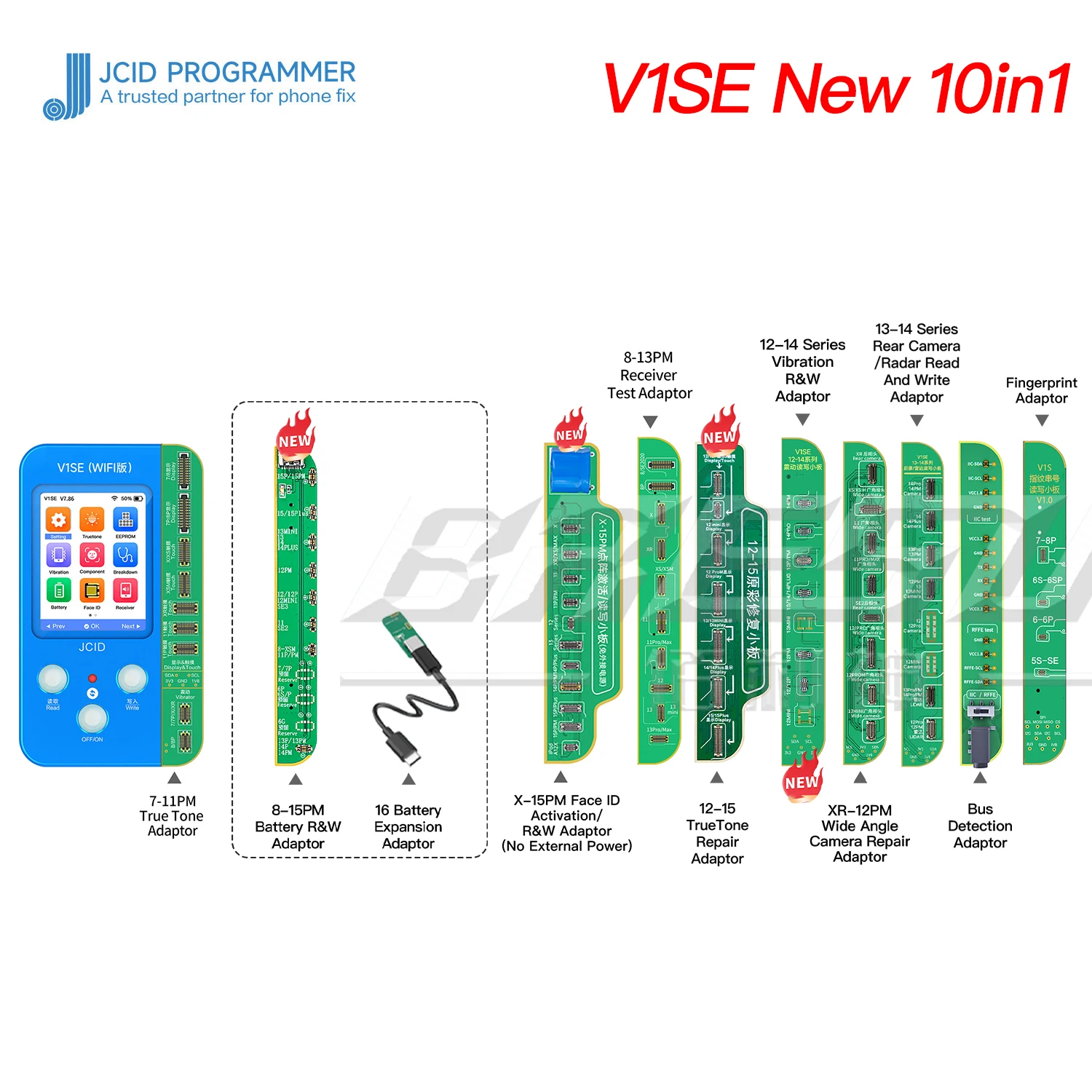 JC V1SE WIFI Version Programmer for iPhone X 11 12 13 14 15 Series