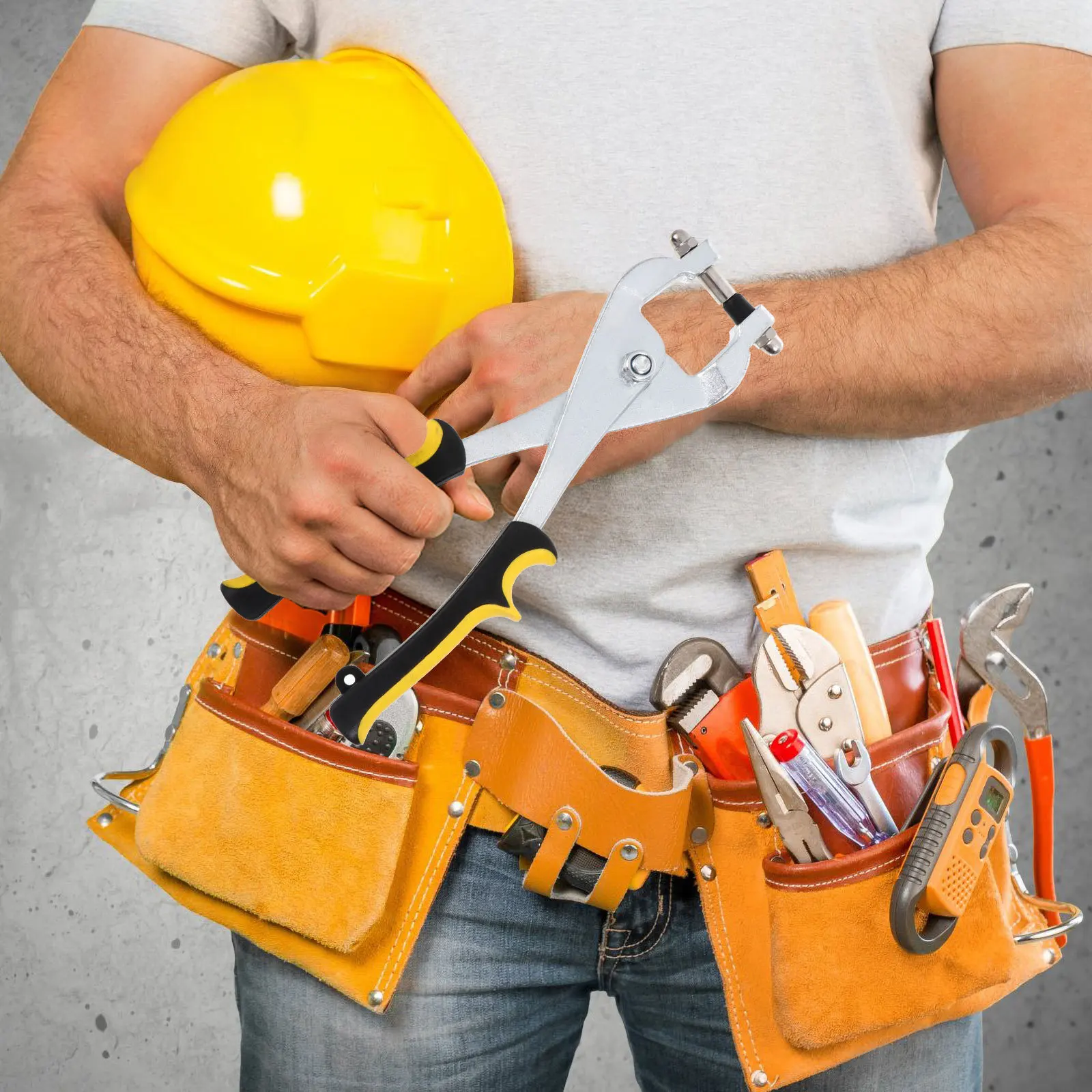 

Alloy Steel Hole Punch Plier Heavy Duty Wrist Belt Puncher for Belts Straps Fabric Rubber Canvas Cardboard