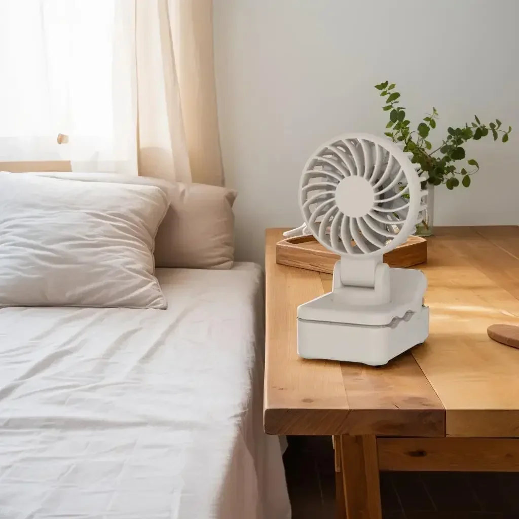 

USB Rechargeable Clip-On Fan With LED Display 90° Rotation & 3 Adjustable Multi Functional Mini Clip Fan For Outdoor Travel