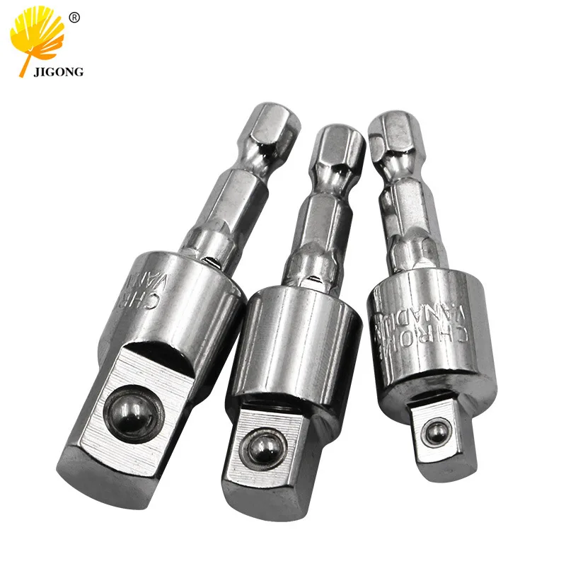 Wind batch electric sleeve 360 degree rotation square head sleeve connecting rod 1/4 3/8 1/2 connecting conversion rod