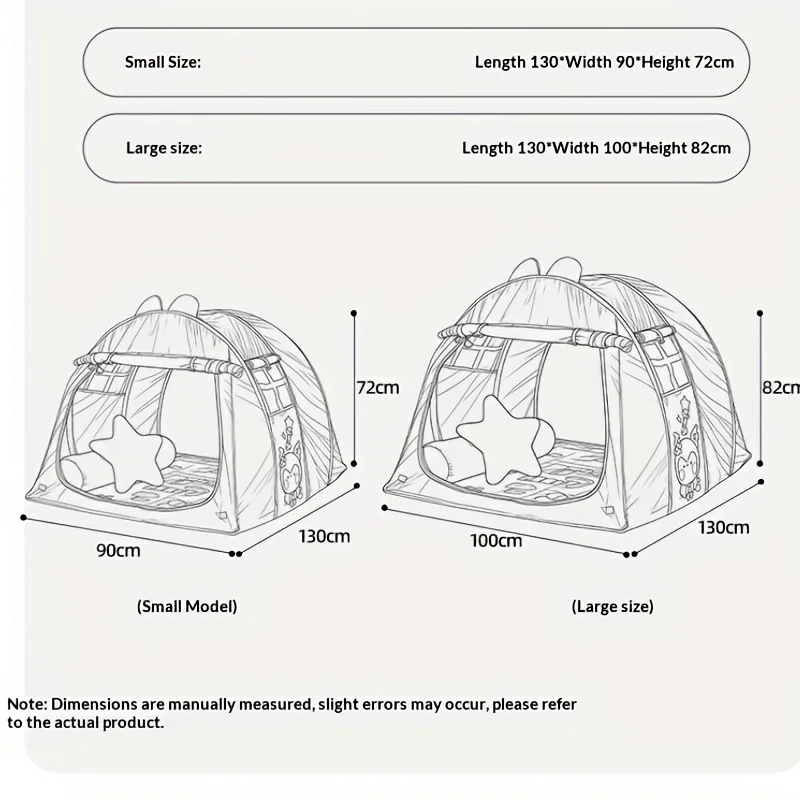 Tienda de campaña plegable portátil para niños, casa de juguete para niños y niñas, casa de juegos para dormir interior y exterior con bolsa de almacenamiento incluida