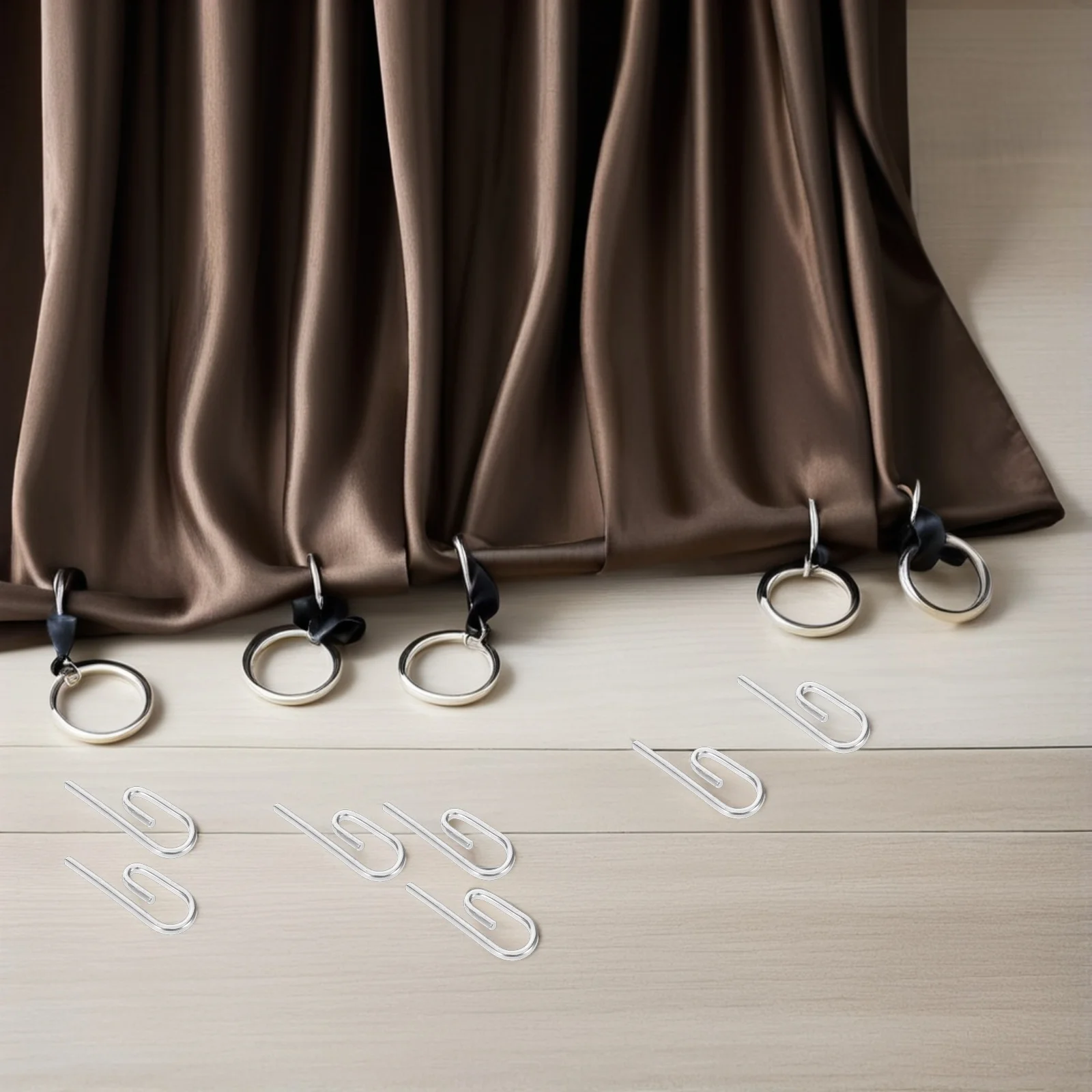 

50 Pcs Metal Curtain Hook Hooks Cloak for Wave Curtains Accessories inside Suite