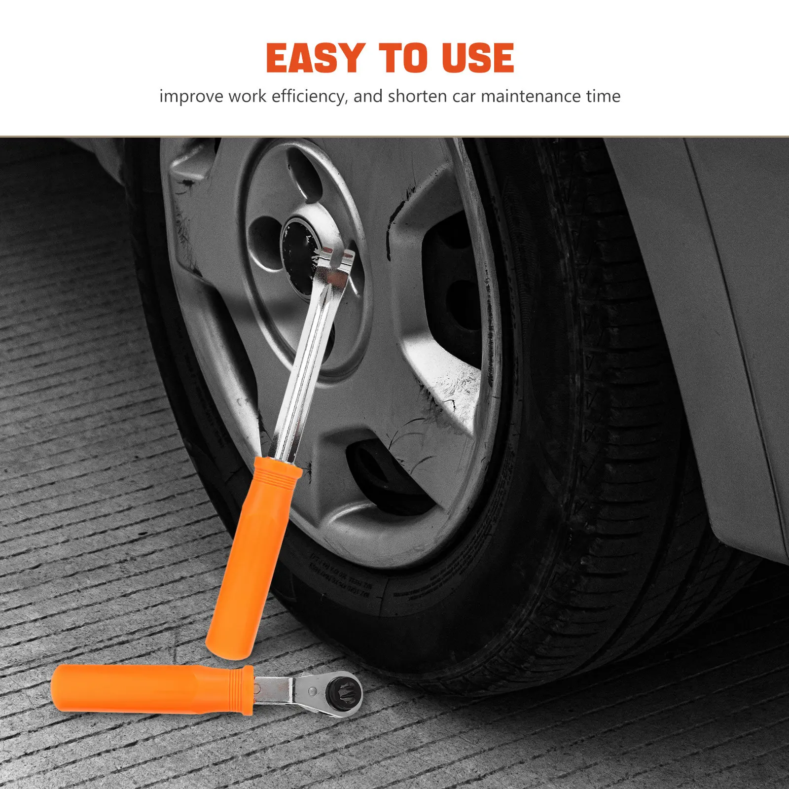 2Pcs Automatic Brake Adjustment Ratcheting Wrench Fork End Tension Release Tool Heavy Duty Car Air Brake Adjuster Ergonomic