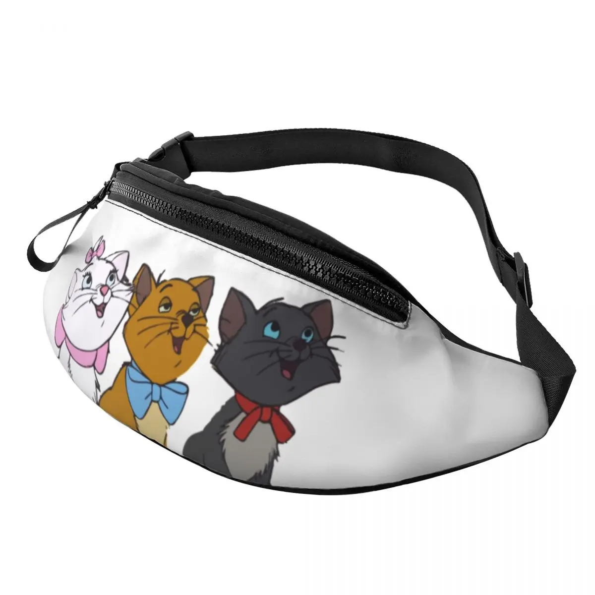 

Custom Funny Marie Cat Fanny Pack Men Women Cartoon Animal Crossbody Waist Bag for Traveling Phone Money Pouch