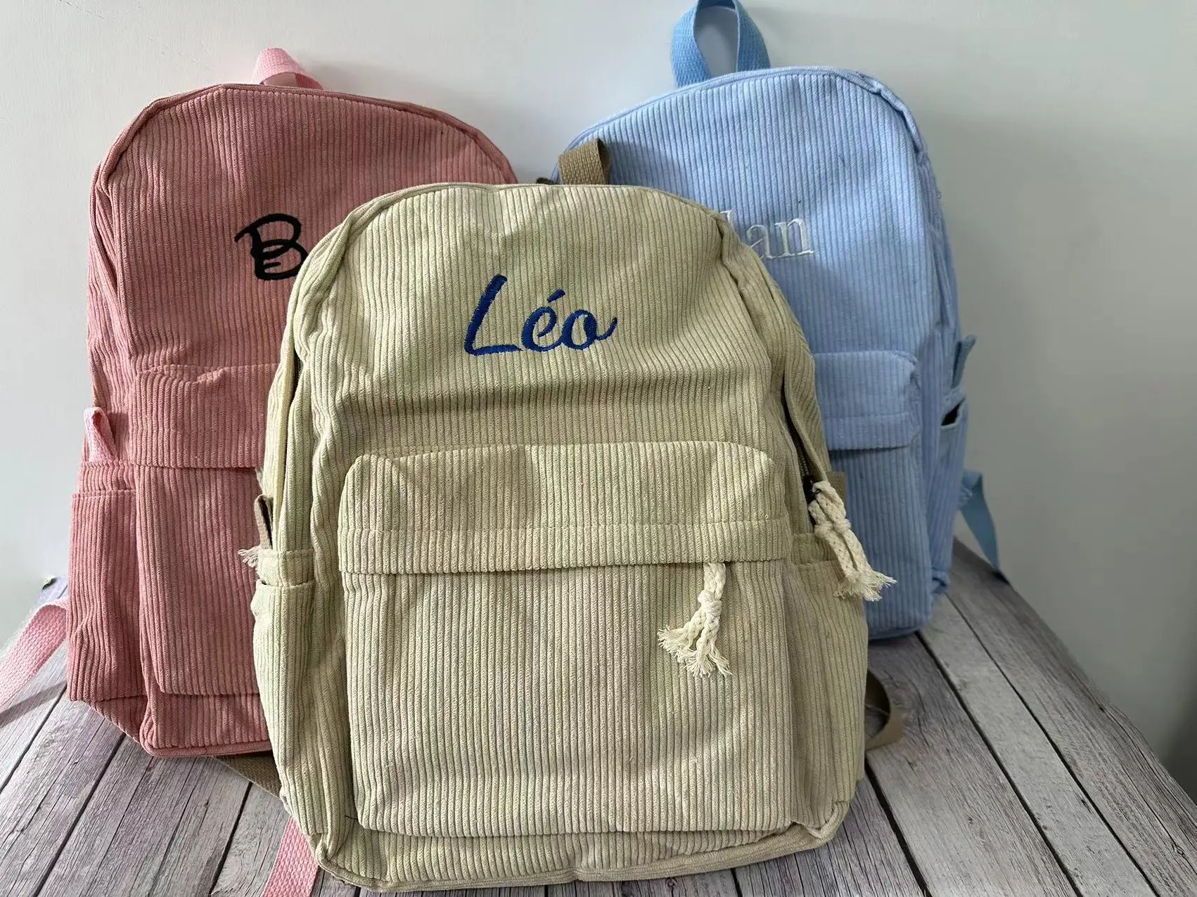 

Personalized Kids Backpack, Embroidered Corduroy Backpack,Back to School, Kid name backpack,school bag college,toddler,with name