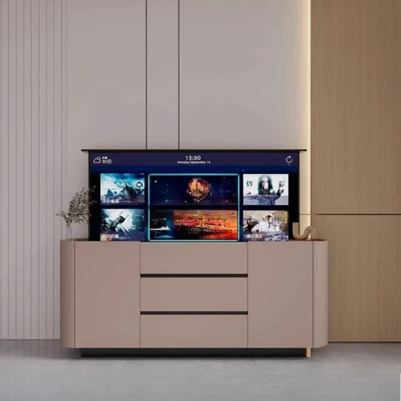 TTLifting Integrated TV Cabinet 55/65/75 Inch Living Room Invisible Partition Lifting TV Cabinet