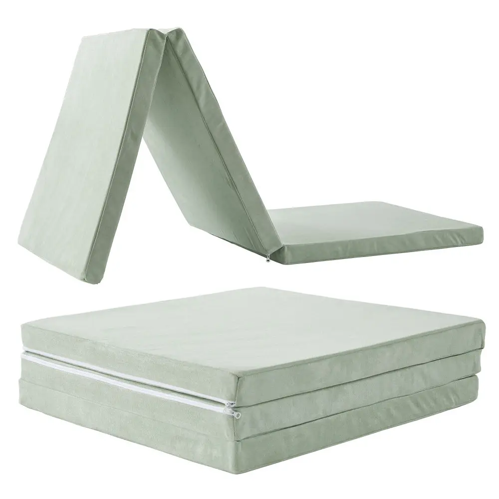 

Tri-Fold Foam Yoga Mat High-Density Washable Cover Non-Slip Home/Gym Exercise Mat