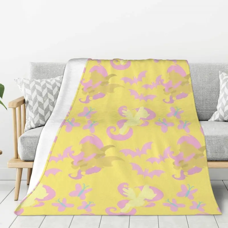 Cobertor de Lã Animado para Meninas, Flanela Personalizada, Flanela Macia, Quente, Exterior, Quarto, Sofá, Exterior, Pônei, Amigos, Anime, Outono