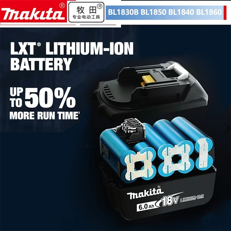 ماكيتا الأصلي DDF487 سائق لاسلكي الحفر فرش مفك كهربائي 18 فولت بطارية قابلة للشحن BL1860 BL1850 #2