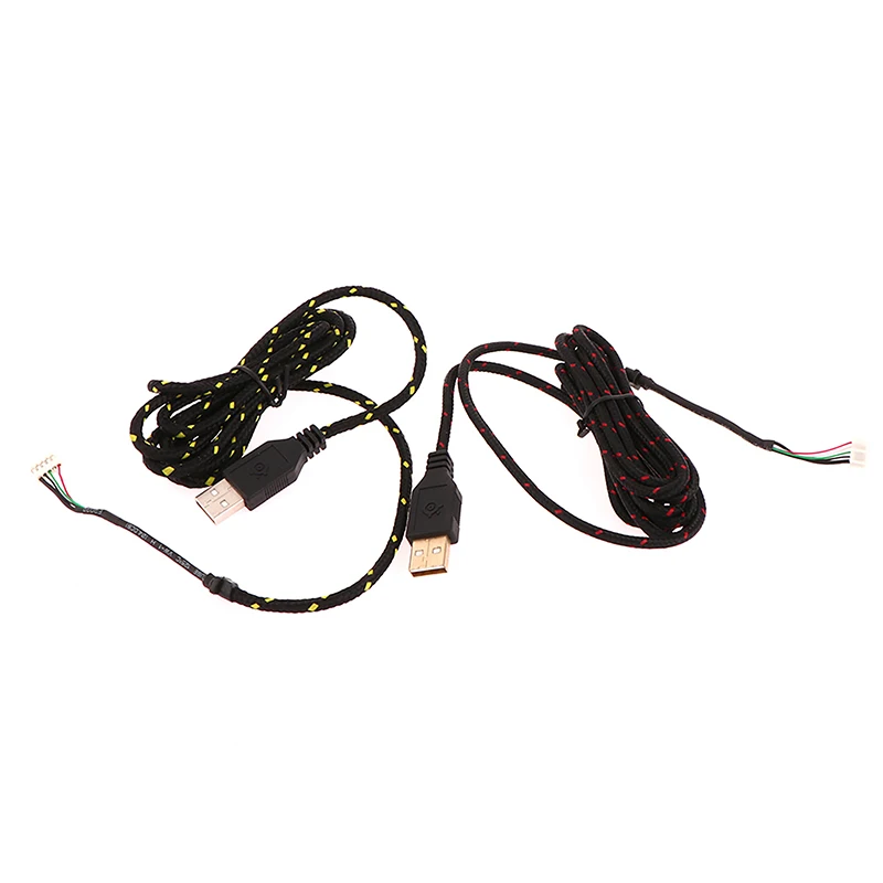 

Nylon USB Mouse Cable Line Replacement Wire Orange White For Steelseries KANA Special Mouse Lines Best Replacement
