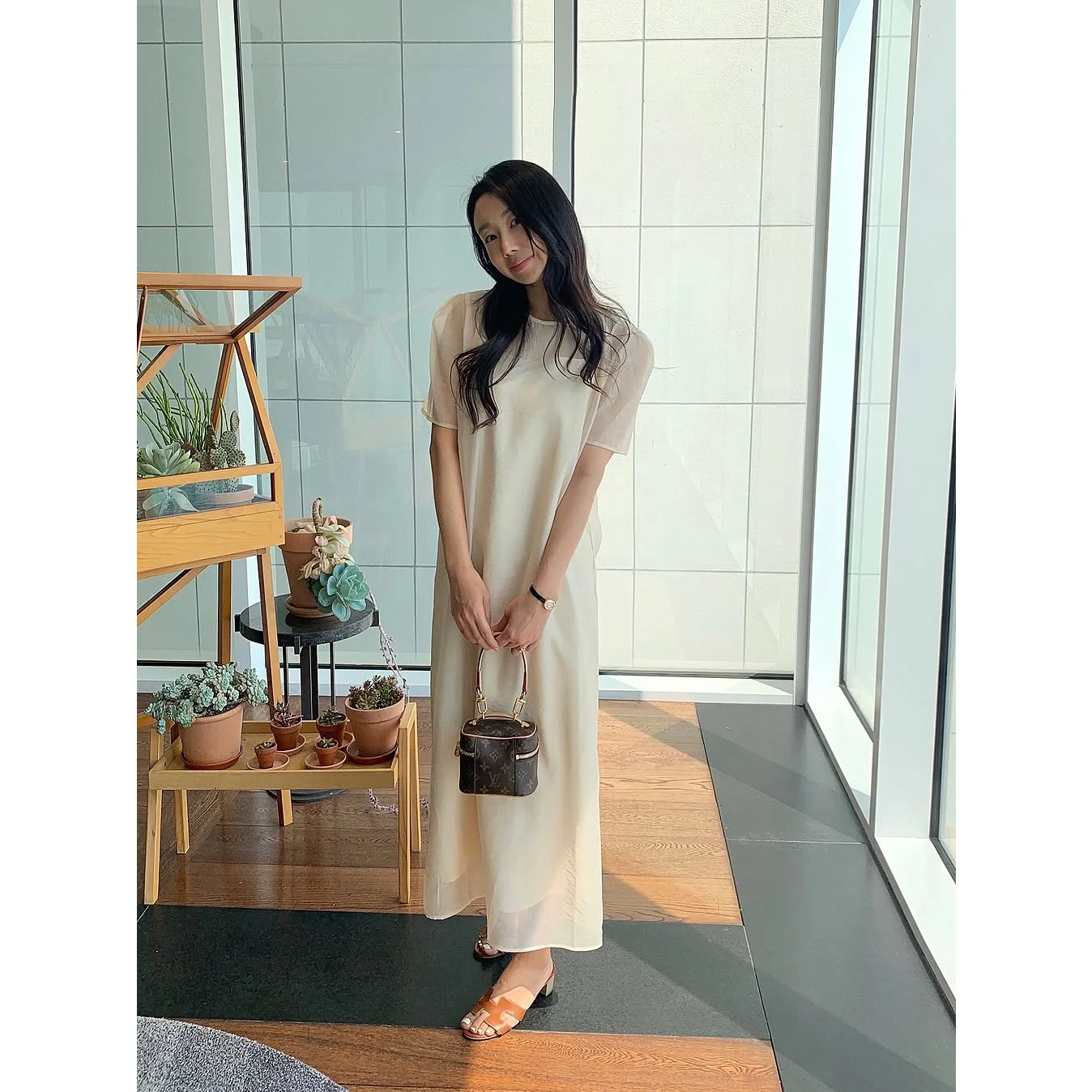 Dongda Gate rond Ne ort Sve Me sangle Dr Ele été nouveauté femme Dr fibre de Polyester 00%