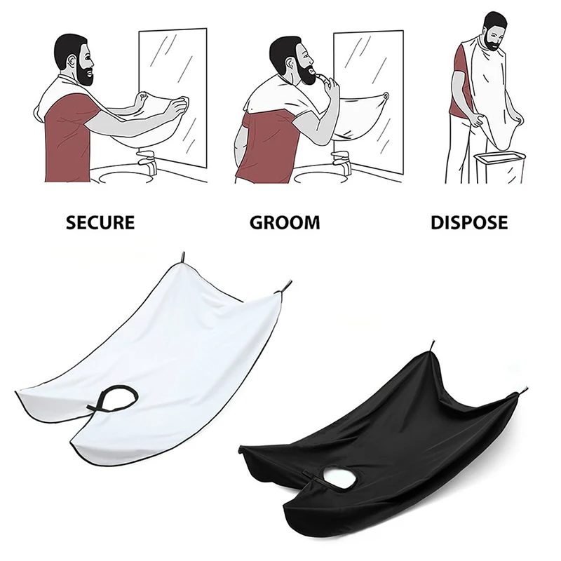 

Male Shaving Apron Beard Catcher Cape Care Bib Face Shaved Hair Adult Bibs Shaver Cleaning Hairdresser for Man Clean Apron Gift