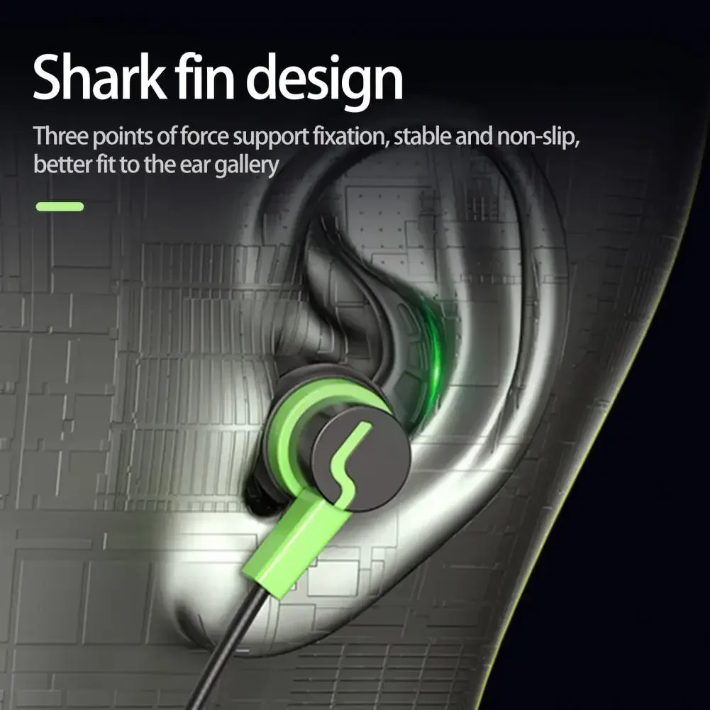 ZLRLMHY 3.5mm Ports Wired Earphone Noise Reduction Stereo Sound HD-compatible Calling Immersive Audio Sharkfin Wired Headphone