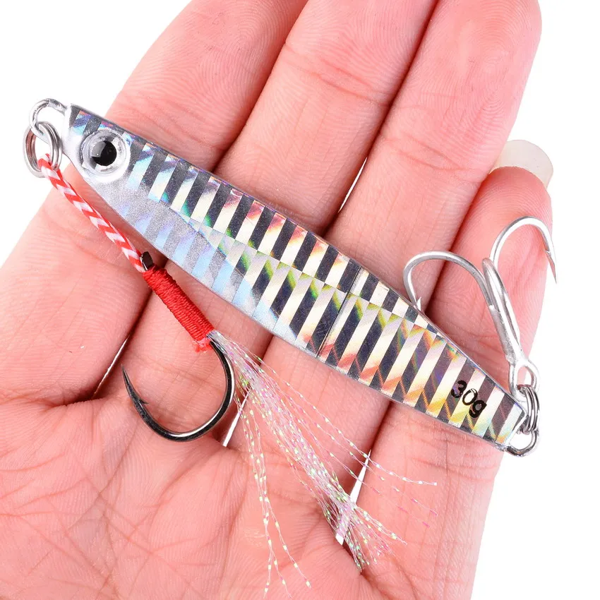 2024 Metal Jig Fishing Lure Weights 7g-40g Trolling Hard Bait Bass Fishing Bait Tackle Trout Jigging Lure Jigs Saltwater Lures