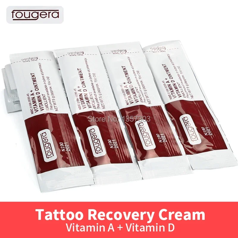 

30/50/100pcs Tattoo Supply Tattoo Aftercare Recovery Cream 5g Fougera Vitamin A & Vitamin D Ointment Top Tattoo Repairing Cream