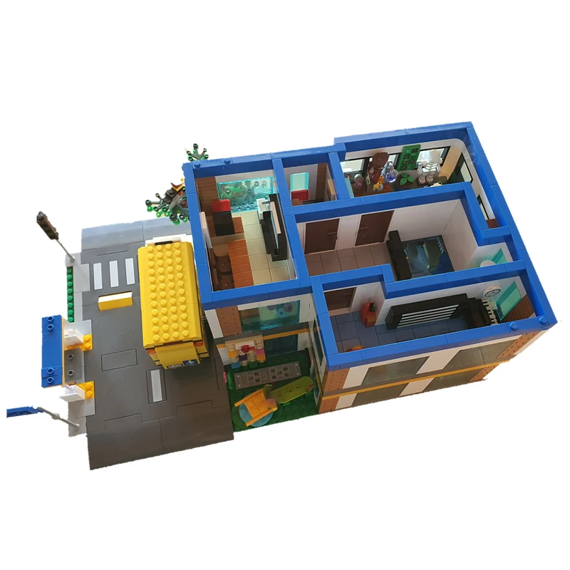 MOC Building Blocks Landmark School Modular Architecture DIY Assembly Model Technology Bricks Puzzle Toys For Children's Gifts