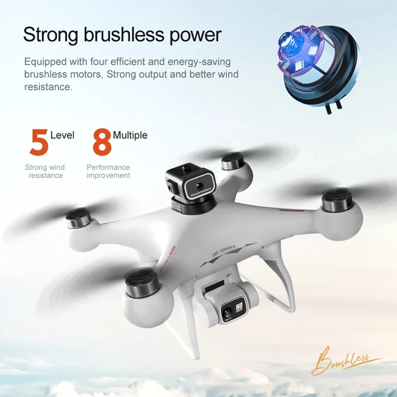 S116 Drone 5G Wifi 4K Profesjonalna kamera 8K HD Bezszczotkowa 360° ° Unikanie przeszkód Przepływ optyczny RC Składany quadcopter Zabawki + torba
