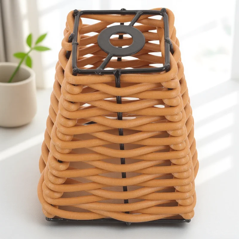 

Rattan Lampshade Woven Elegant Rustic Style Pendant Light Cover Decorative Protector For Home Hotel Restaurant Ceiling