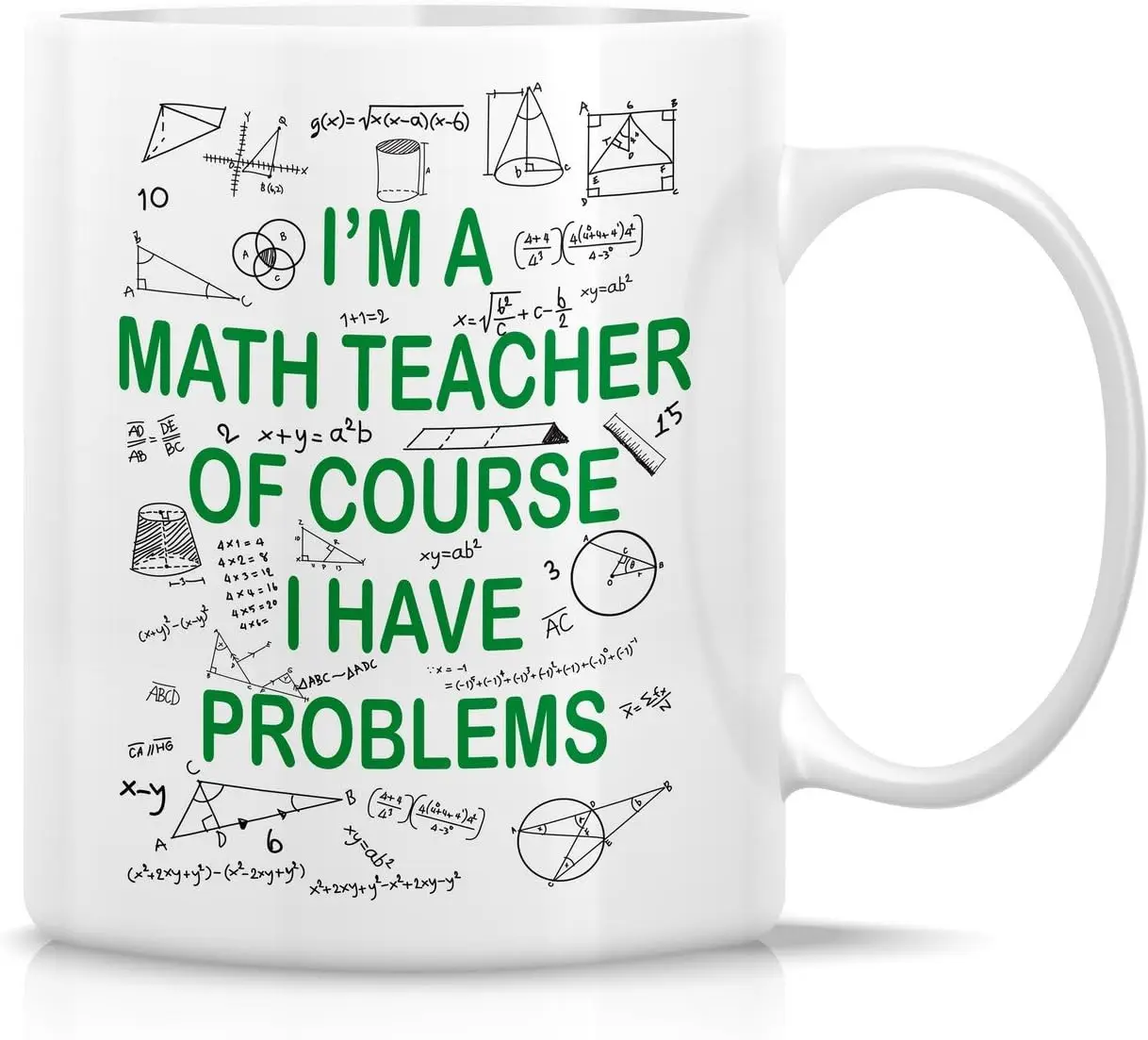 I am a math teacher and of course I have questions 320ml ceramic coffee cup-fun, motivating, inspiring birthday gift mug