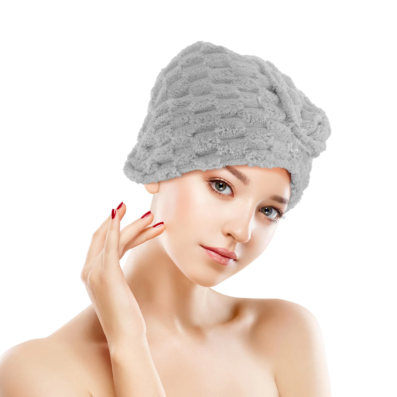 

Thick Absorbent Hair Towel Wrap Fast Drying Hair Turban Cap for Women Quick Wear Shower Bath Towel Head Towels Wrap for Women