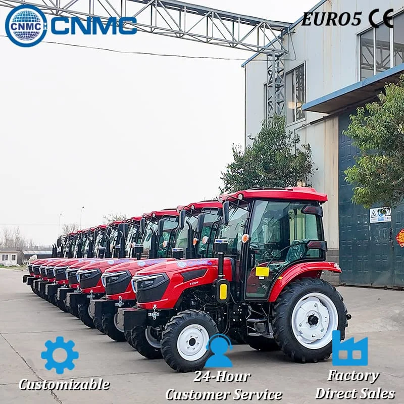 4x4 Wheel Tractor Cab 50HP Agricultural Tractor 36.8kw Compact Type Tractor Made In China EURO5 CE Certified Farm Use