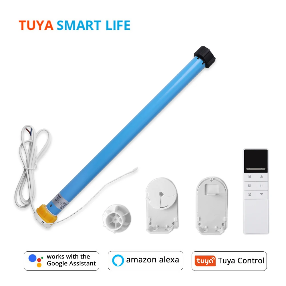 Tuya Smart WiFi Roller Shade Motor Electric Engine For 37mm Tube Alexa Google Home Voice Control Zemismart Curtain Motor