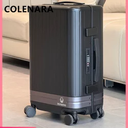 COLENARA-maleta de viaje con ruedas para hombre, Maleta de gran capacidad con marco de aluminio, 20, 24 y 26 pulgadas