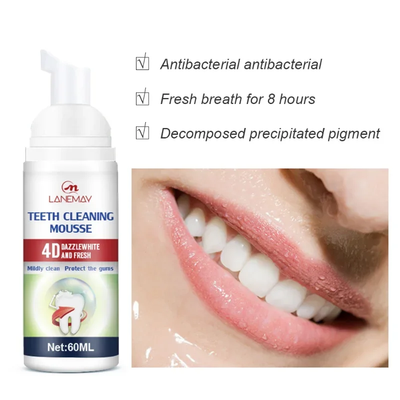 Meilleure vente de dentifrice en mousse, mousse de blanchiment des dents, livres profonds, mousse, élimine le SAF, haleine fraîche, outils de soins dentaires