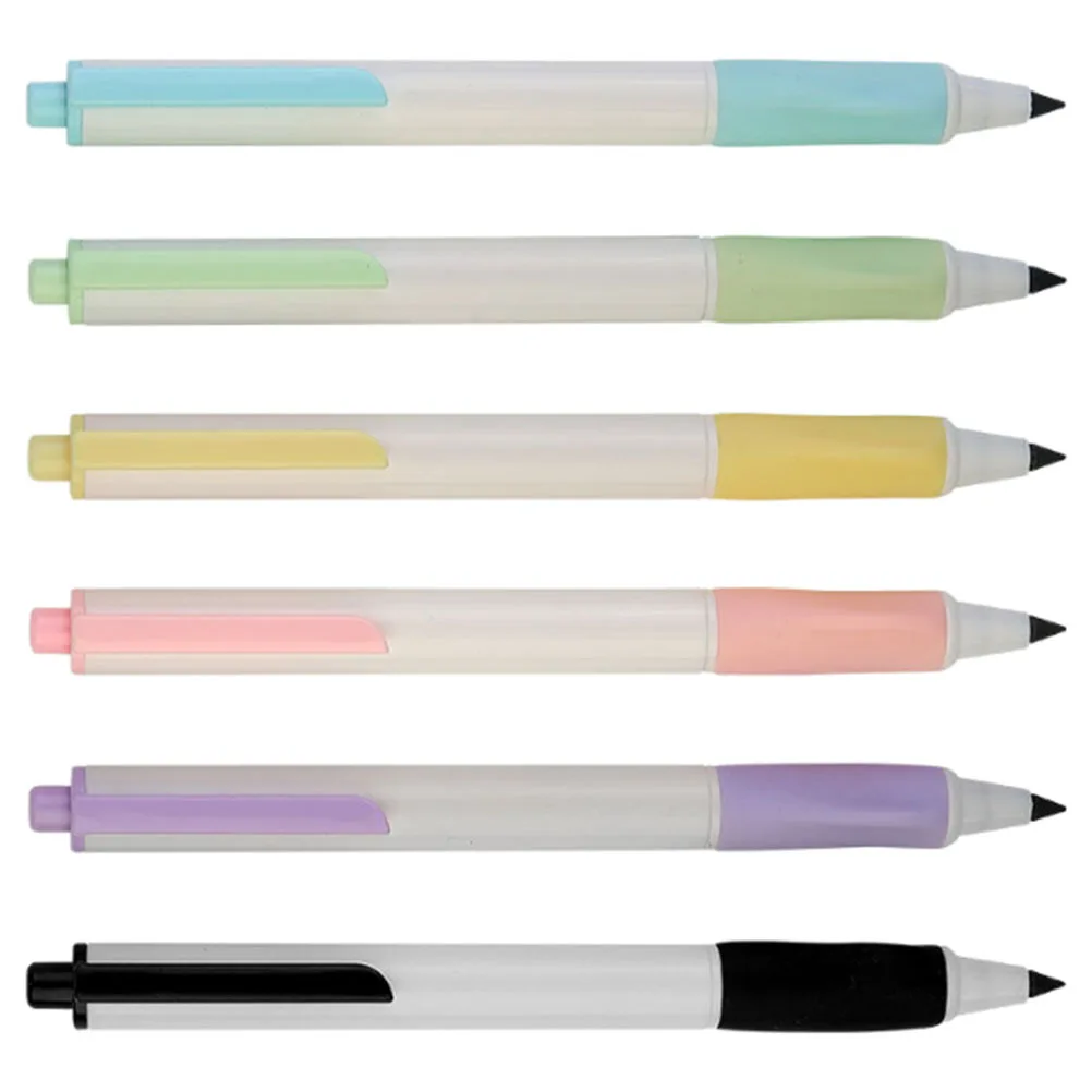 

6Pcs Automatic Inkless Permanent Plastic Pencils Convenient Drawing Sketch Supplies for Students Office Automatic Pencils