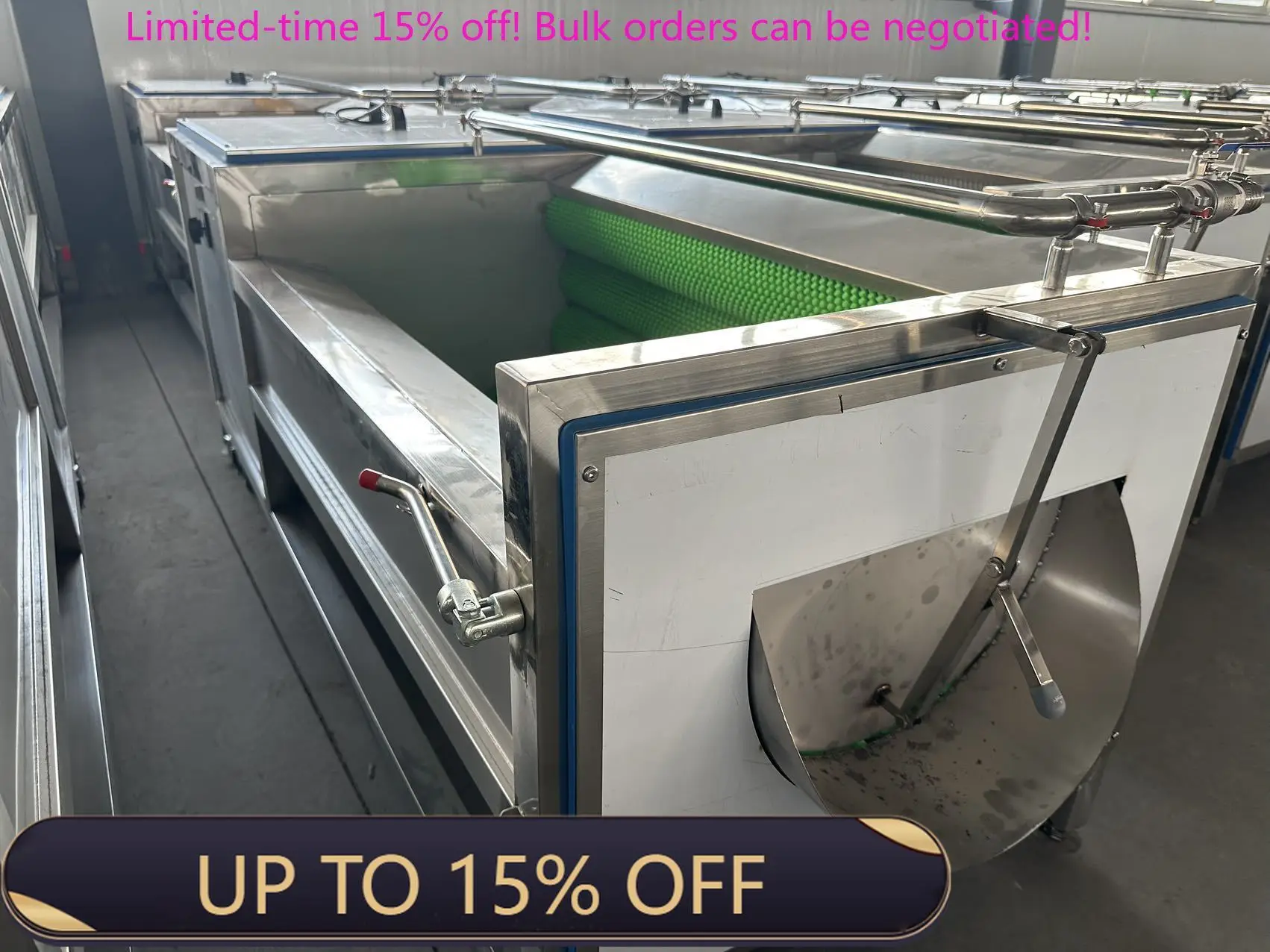 

New Automatic Fresh Maniocca And Root Vegetable Washing Machine With Brush Roller For Restaurant Use