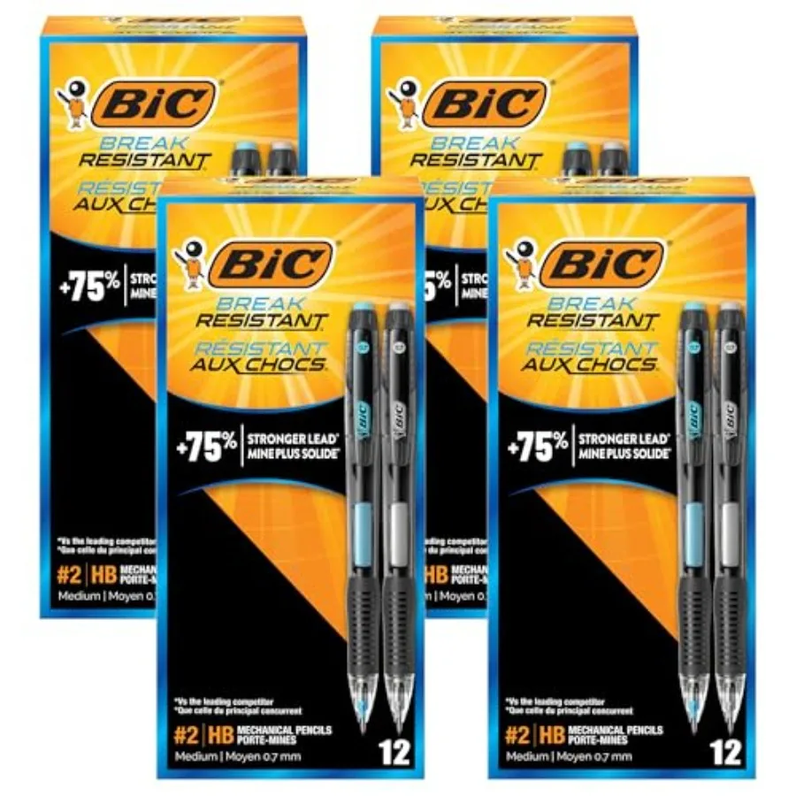 

Mechanical Pencils with Erasers No. 2 Medium Point 0.7mm Pack Perfect Teacher Appreciation Gifts (Pack of 4