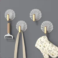 4Pcs Decorative Wall Self Adhesive Hooks, Adhesive Wall Hooks for Hanging Heavy Duty, Over The Door Hooks Key Holder for Wall - Image 2
